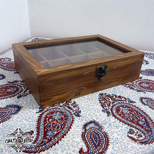 باکس دمنوش چوبی-جعبه دمنوش چوبی-باکس تی بگ چوبی-جعبه تی بگ چوبی-کارلوکس-wooden tea bag box-karlux