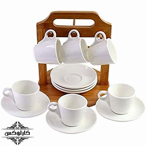 استند ست قهوه خوری-آویز فنجان-آویز کاپ-استند فنجان-استند کاپ قهوه چوبی-کارلوکس-wooden cup holder-karlux-
