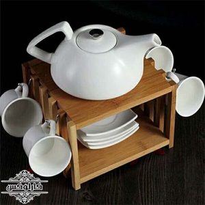 استند ست قهوه خوری-استند ست چای خوری چوبی-کارلوکس-wooden coffee set holder-wooden tea set holder-karluc