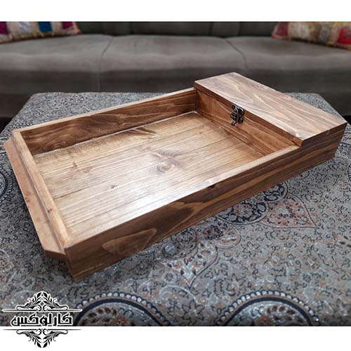 سینی چوبی باکس دار3-سینی باکس دار چوبی-کارلوکس-wooden tray with box-karlux