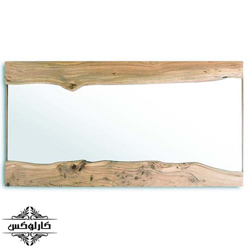 آینه روستیک 4 عمودی-آینه بزرگ-آینه با قاب تنه درخت-آینه روستیک چوبی-کارلوکس-rustic mirror-mirror with tree trunk frame-karlux